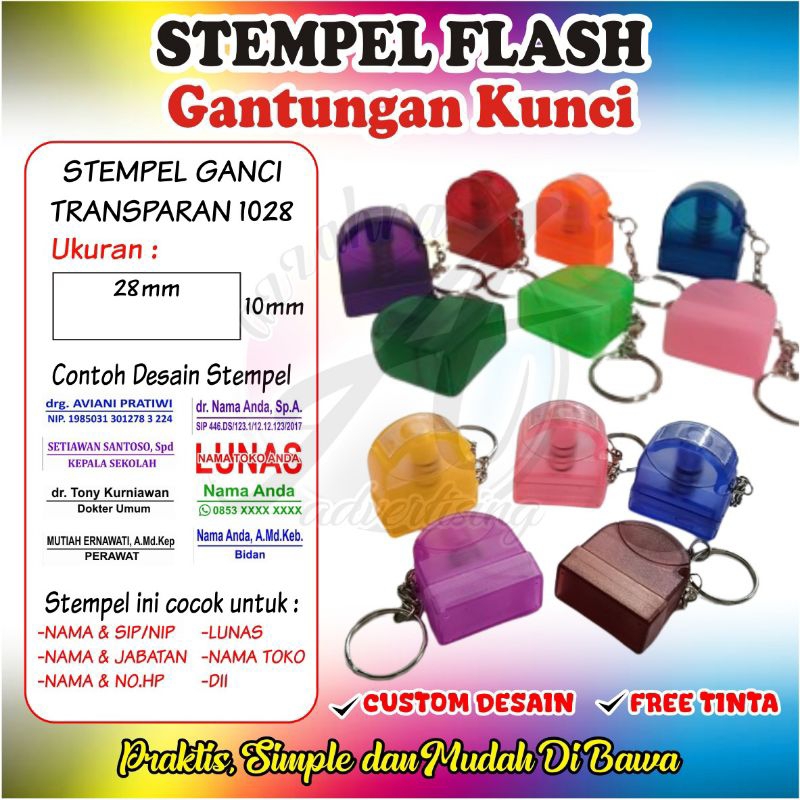 

STEMPEL GANTUNGAN KUNCI , GK TRANSPARAN , GK 2810 , STEMPEL NAMA , NIP , SIP , JABATAN , NO HP