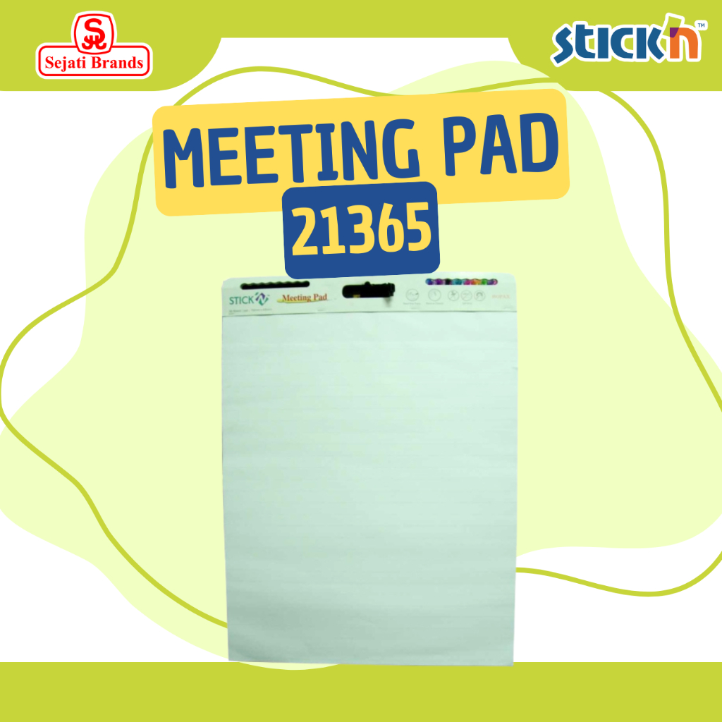 

Stick'n Meeting Pad 21365 Ruled Self-Stick. Lined/Stickn Meeting/Stickn Rapat