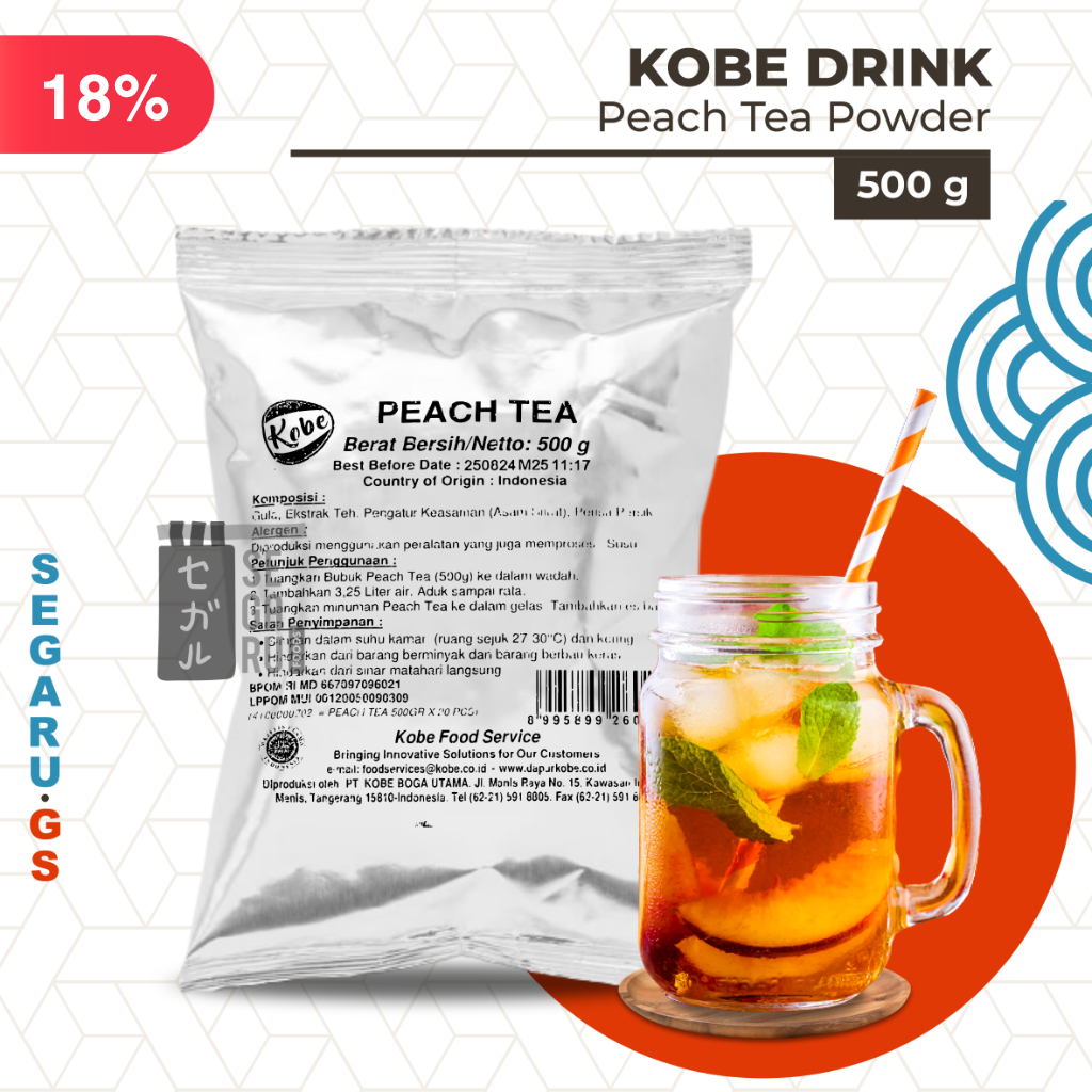 

Kobe Peach Tea | Bubuk Teh Persik Powder Drink 500 gram