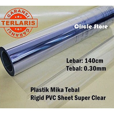 

7zTerkini Plastik Mika Kaku Rigid PVC Super Clear Lebar 14cm Tebal 3mm F64