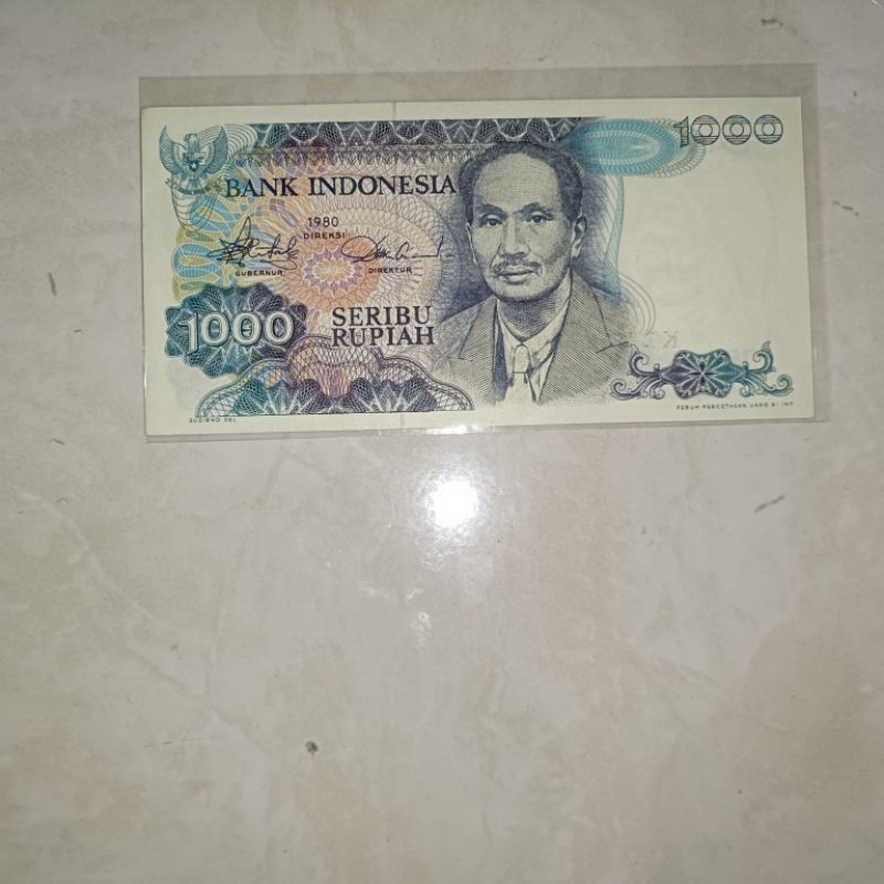 uang 1000 / seribu rupiah Soetomo tahun 1980 asli unc