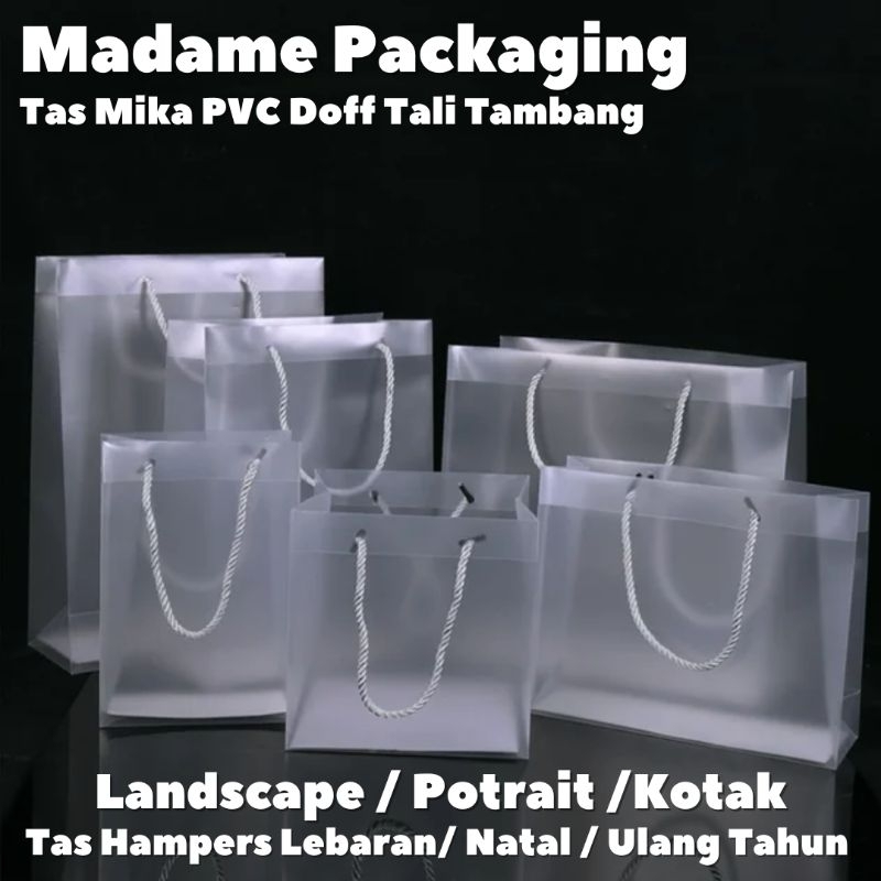 

Tas Mika PVC TALI TAMBANG Premium / Goodie Bag Ulang tahun Lebaran Imlek Natal