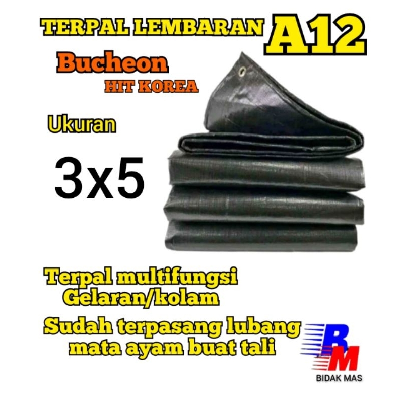 terpal lembaran A12 A15 Korea 3x5 terpal tenda truk