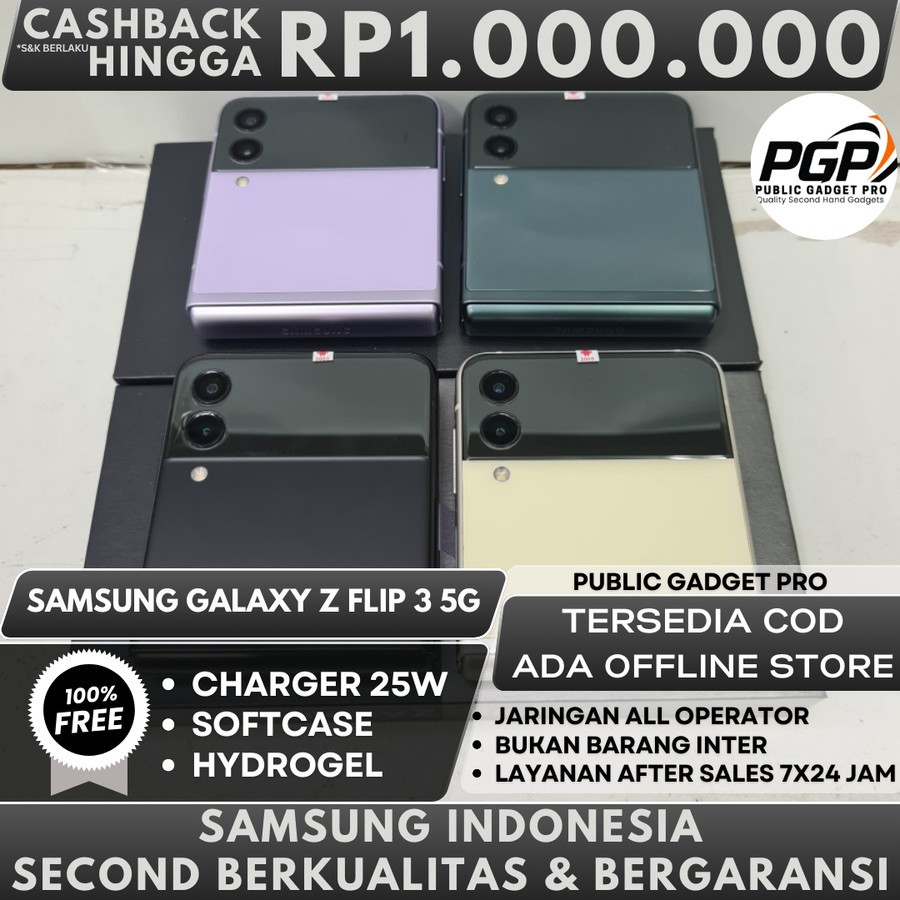 SEIN | Samsung Galaxy Z Flip 3 5G 256GB 128GB Second Resmi Indonesia | 8/128GB 8/256GB