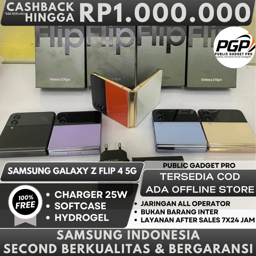 SEIN | Samsung Galaxy Z Flip 4 5G & Z Flip 3 5G 512GB 256GB 128GB Second Resmi Indonesia