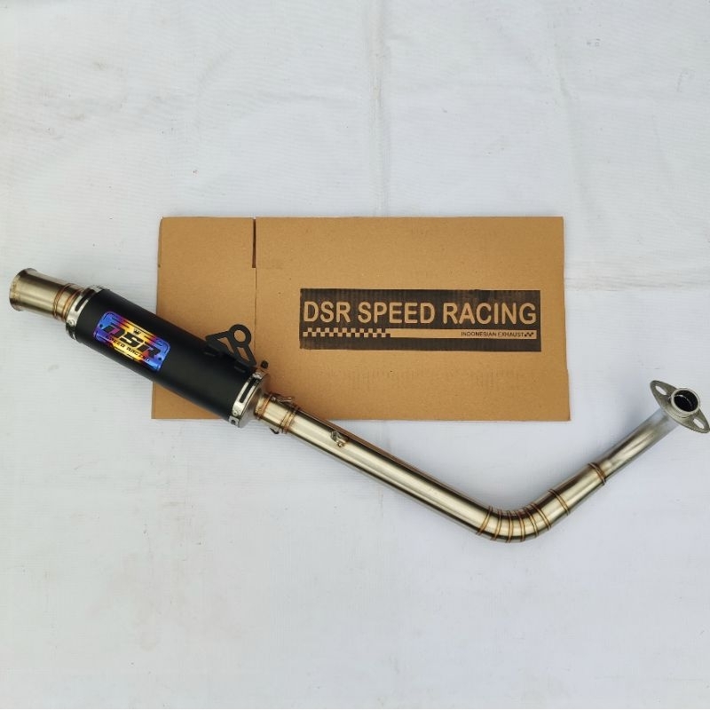 Knalpot Salemba DSR Black Coating VARIO 125 VARIO 150 AEROX OLD NMAX NEW AEROX NEW BEAT MIO