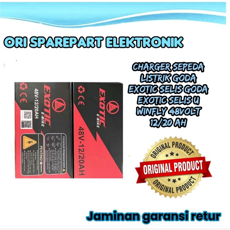 original charger sepeda listrik 48V12/20AH universal cas casan selis super rider original