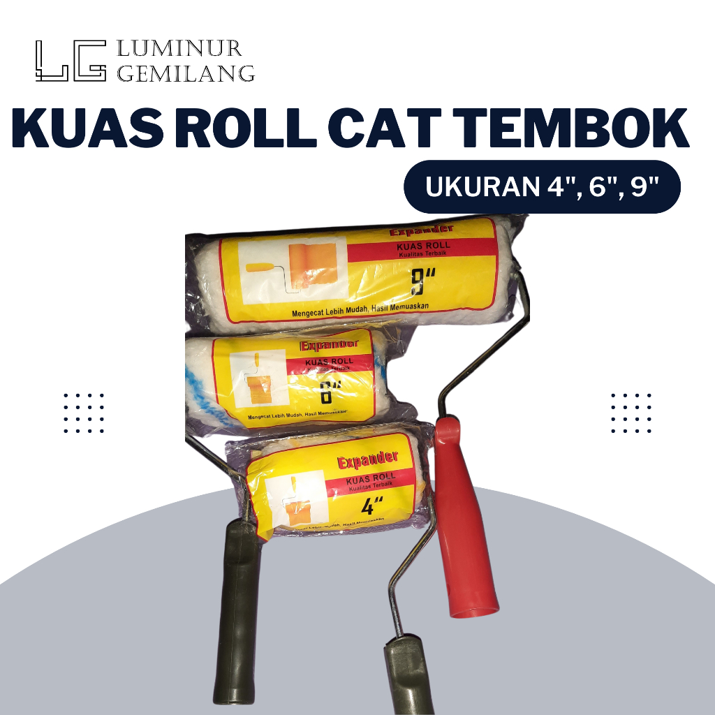 Kuas Roll Cat Tembok 4" 6" 9" Expander