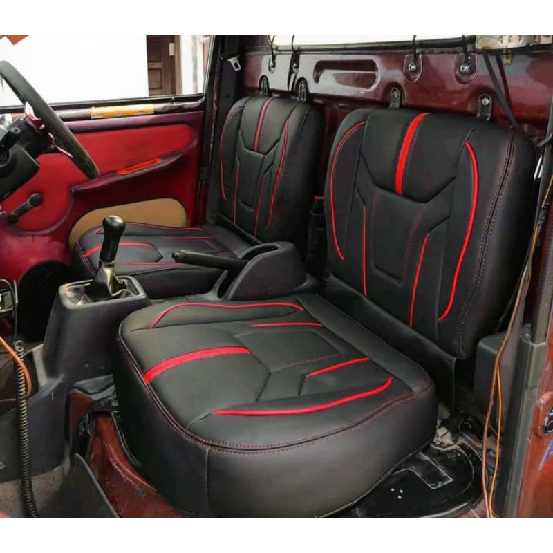 sarung jok / cover jok untuk mobil pick up (megacary avp) model motif variasi