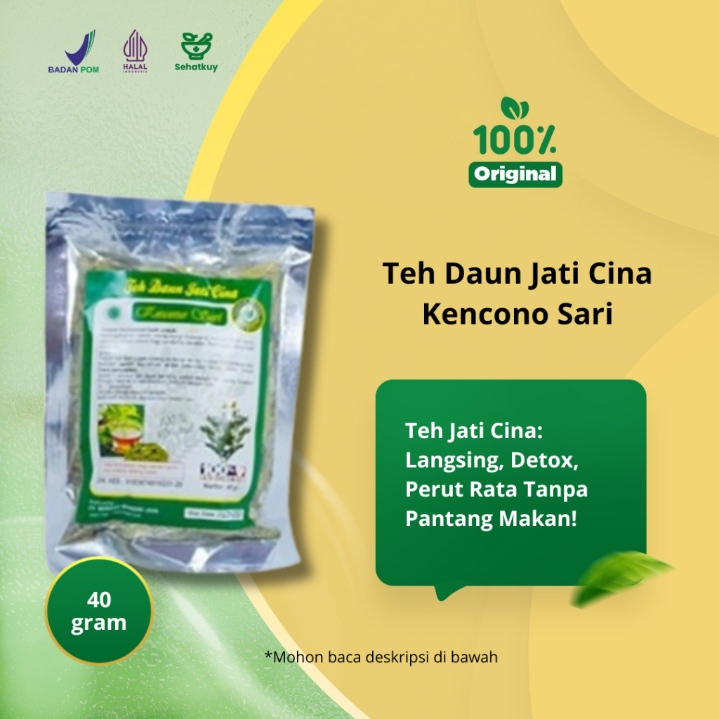

Teh Daun Jati Cina Curah Serbuk Kencono Sari