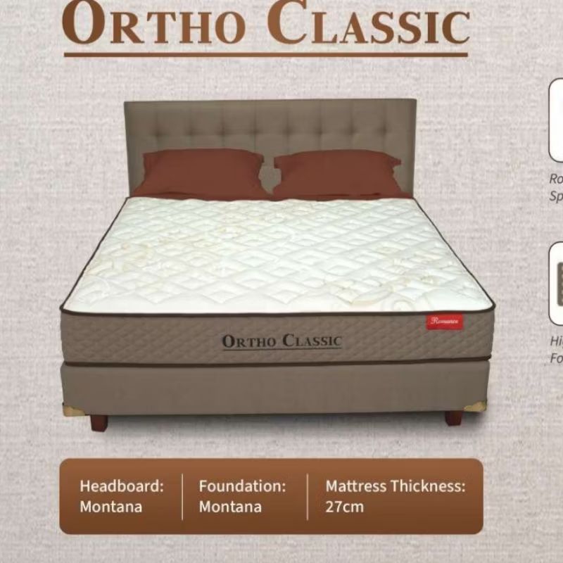 Romance Springbed Kasur Ortho Classic HB Montana ( Full Set )