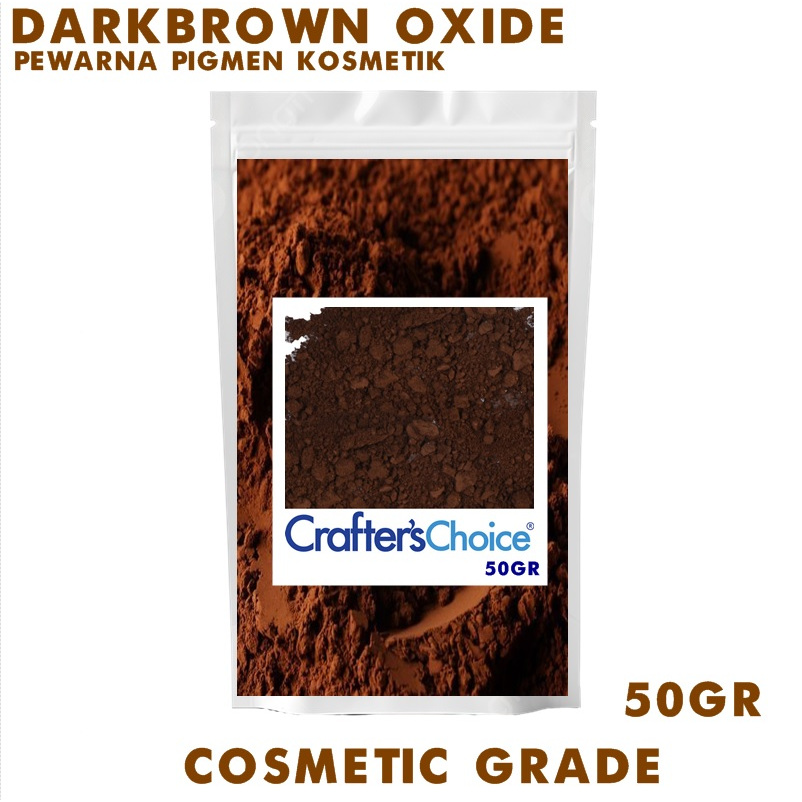 

PEWARNA BUBUK PEWARNA KOSMETIK COKLAT TUA DARK BROWN OXIDE MEREK CRAFTER USA 50GR