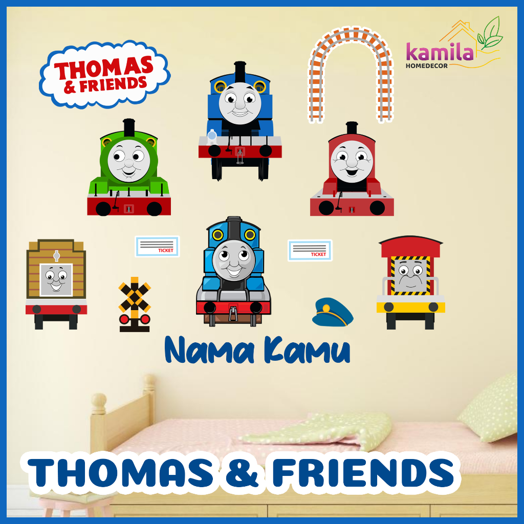 Kakakuproject- Stiker dinding custom nama karakter THOMAS