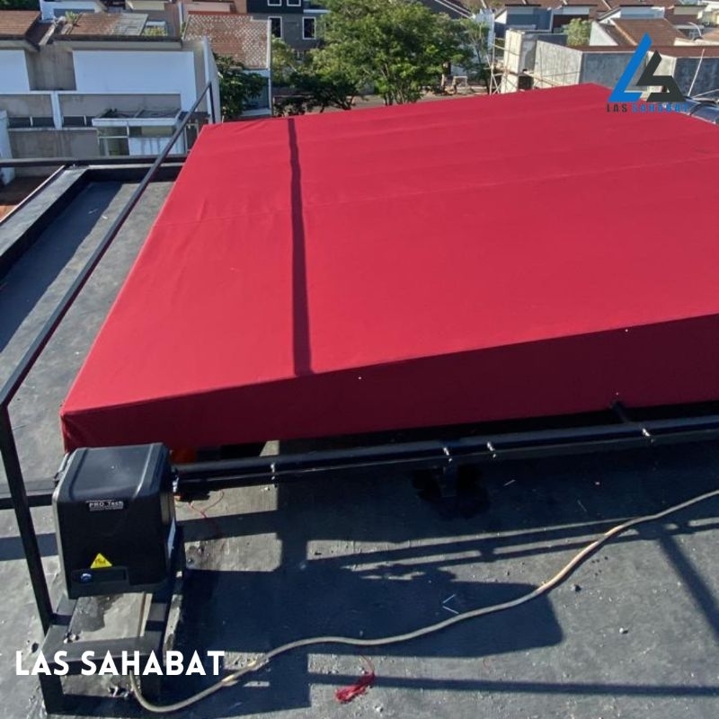 Kanopi sleding kain sunbrella Bapak Warokka Bsd Tangerang