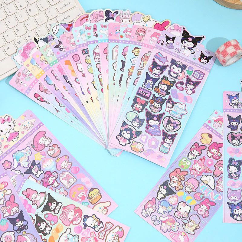 

Sticker Hologram Sanrio perlembar Cutting Sticker Karakter Lucu