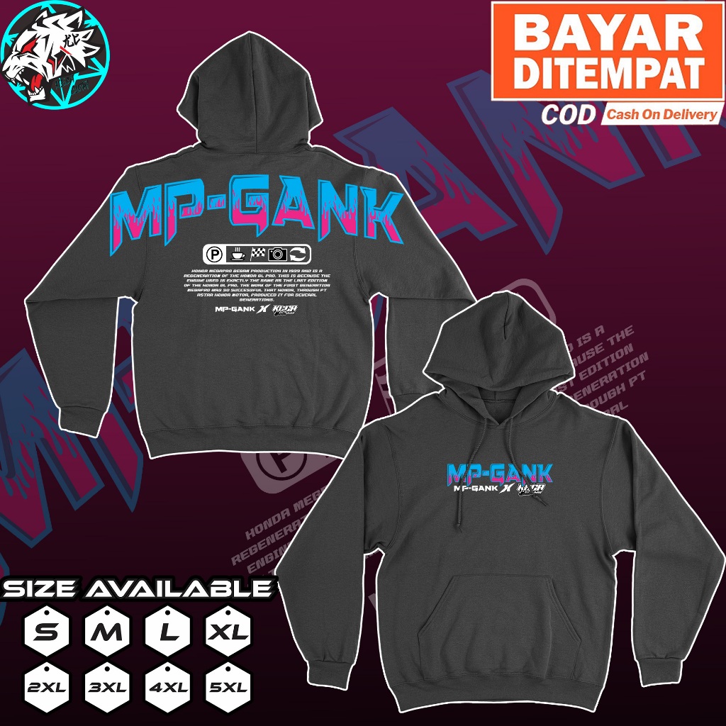 Jaket Hoodie MP GANK V1 Megapro Herex Hodie Racing Herex Megapro MP CB GL GANK