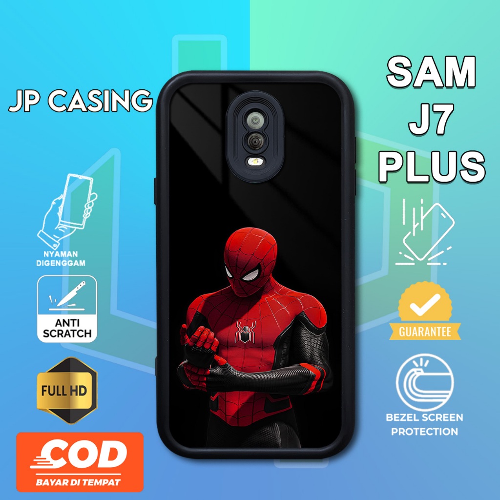 Case Samsung J7 Plus Terbaru Casing Samsung J7 Plus JPCasing [Spider] Hardcase Softcase Glossy