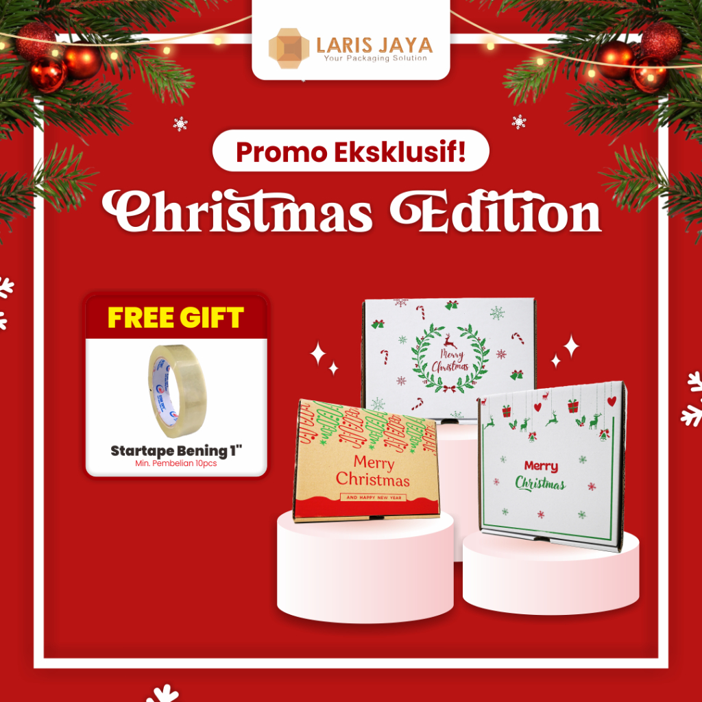 

10 PCS Dus Natal/kotak christmas/kotak Natal/dus natal murah Gratis Lakban