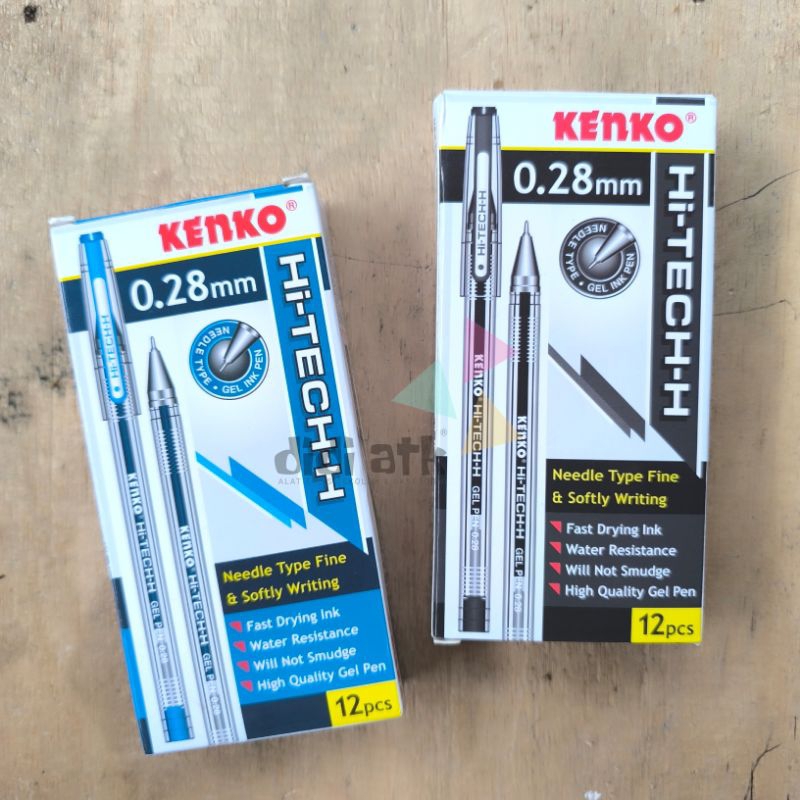 

Ecer Pulpen Hitech Kenko 0.28mm Warna Hitam & Biru 1 Pcs