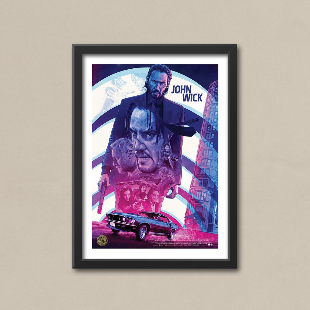 Poster Dinding John Wick Bingkai Frame / MOVIE-40
