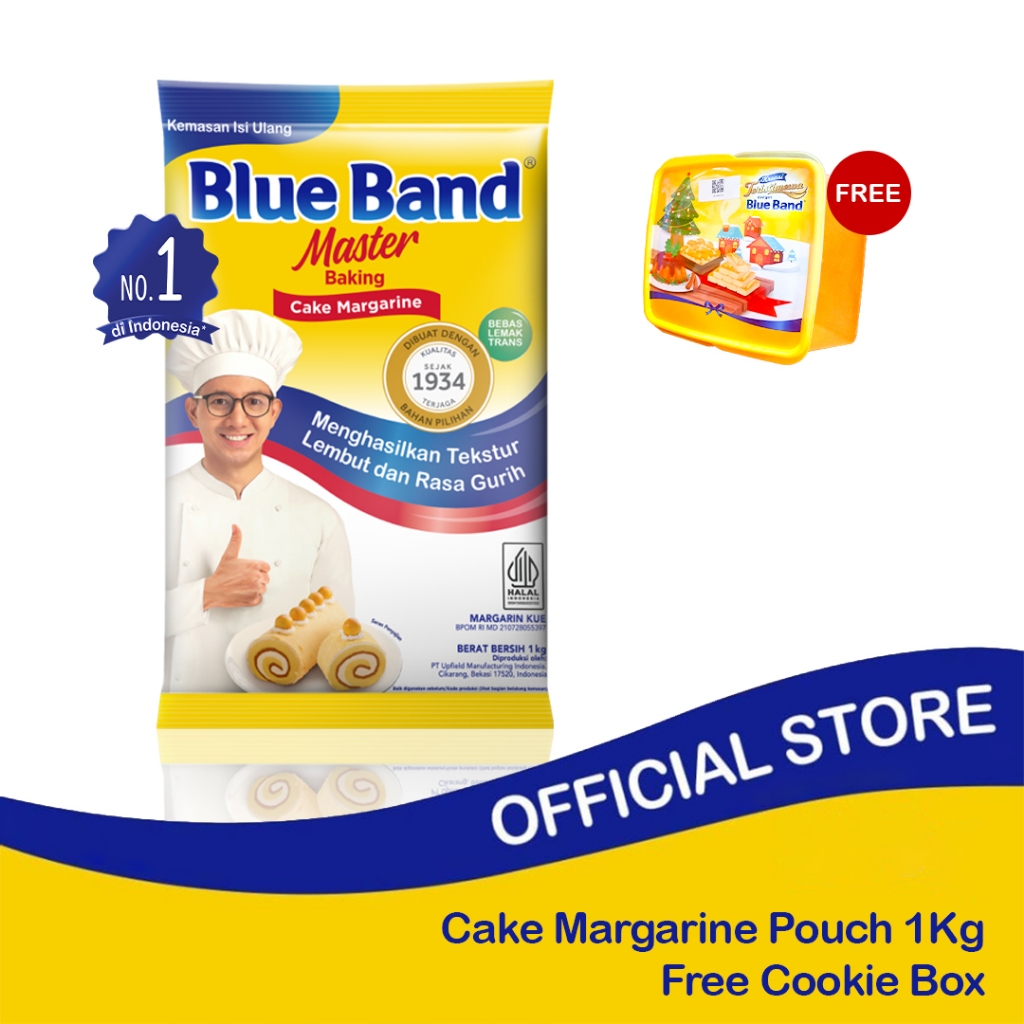 

Blue Band Margarine Pillow Pack 1kg Free Cookie Box
