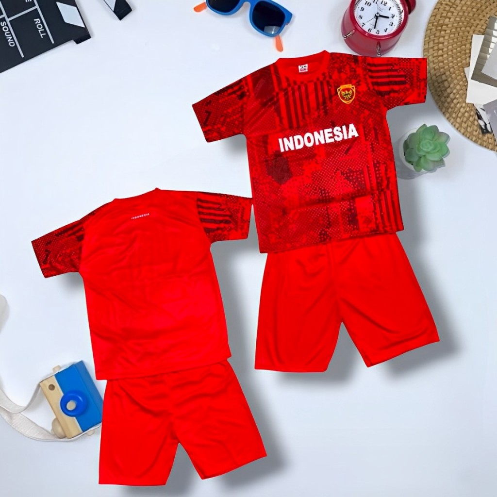 Baju Bola Timnas Indonesia Bahan Jersey Pemakaian Anak 1 Sampai 10 Tahun