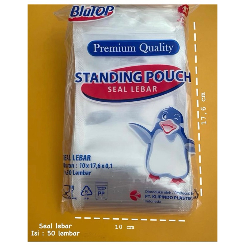 Standing Pouch 10 x 17.6 cm double seal