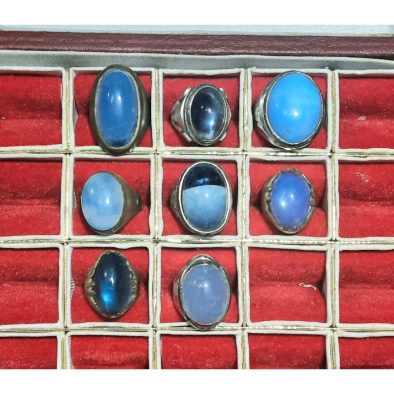 Batu anggur baturaja / batu cincin kinyang biru akik asli alam