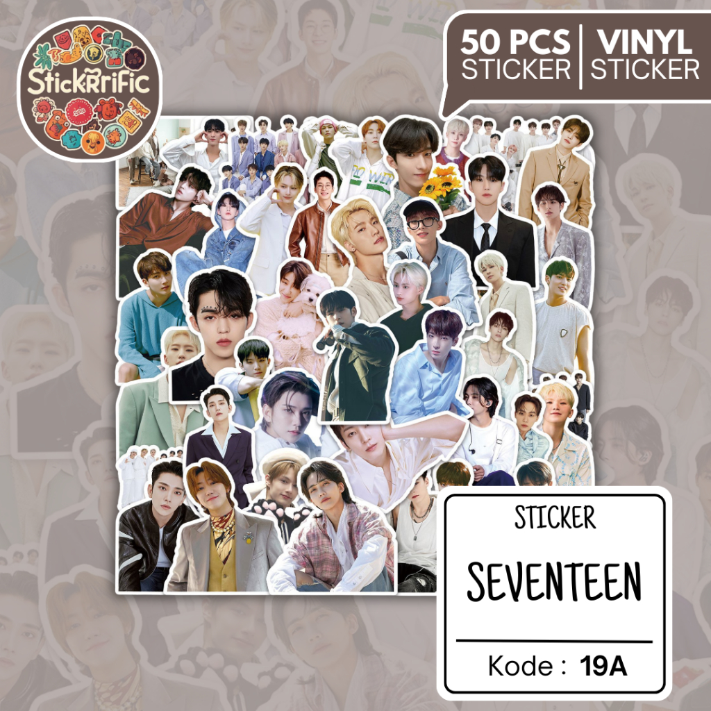 

Sticker Seventeen Isi 50pcs - Stiker K-Pop Idol Premium untuk Dekorasi Laptop, Buku, dan Barang Favorit 19A