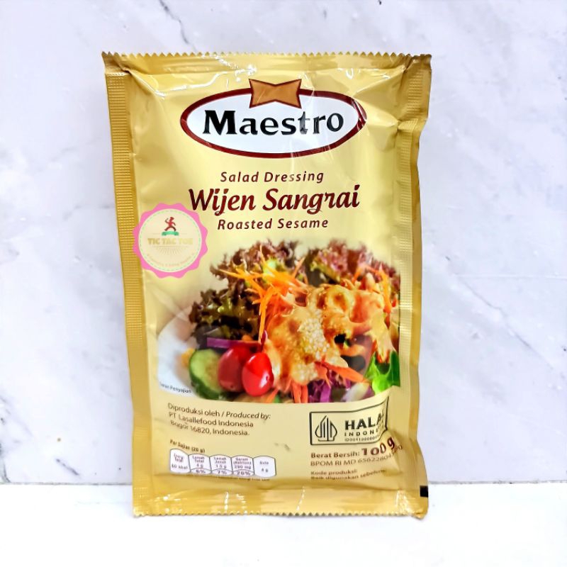 

Maestro wijen sangrai 100gr/roasted sesame/saos wijen/saos salad/salad sayur/burger