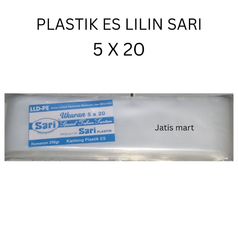 Plastik es lilin 5 X 20 merk sari kantong es
