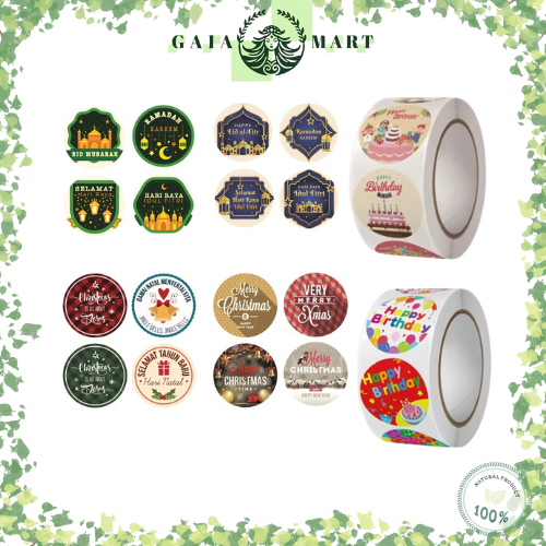 

Stiker Roll 500 PCS Hari Raya Idul Fitri Ramadan Natal Lebaran Christmas Label Kemasan SS001