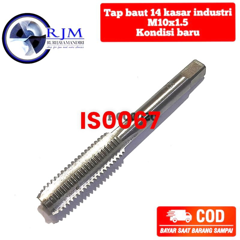 Tap hand tap m10x1.5 cocok untuk baut 14 kasar baut industri bukan bor nachi