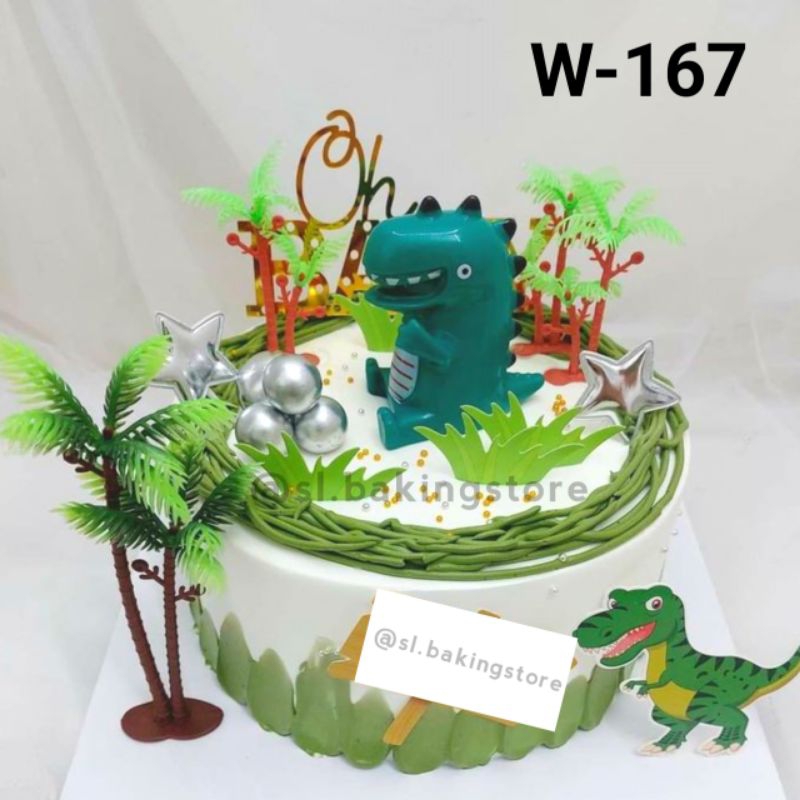 W-167 HIASAN CAKE DINOSAURUS/TOPPER CAKE DINOSAURUS/DINOSAURUS TOYS