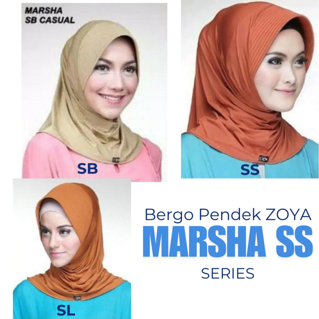 ZOYA Bergo Pendek Marsha Series (Marsha SS, Marsha SB, Marsha SL)