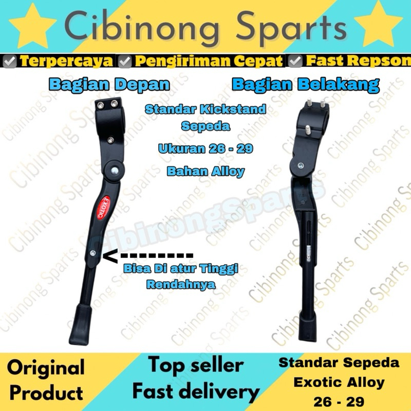 Standar Sepeda Jagang Sepeda 26 - 29 Bahan Alloy Exotic KickStand New Free Packing Wraping + BubbleW