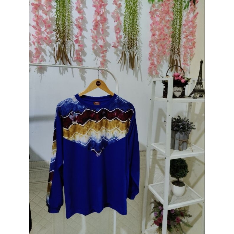 kaos Sasirangan lengan panjang
