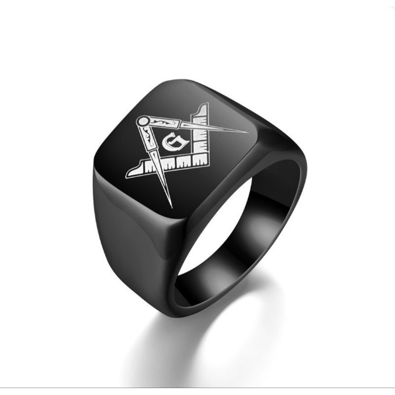 Cincin Freemason Hitam / Ringskull Gotham City / Cincin / Cincin Pria / Ringskull Illuminati