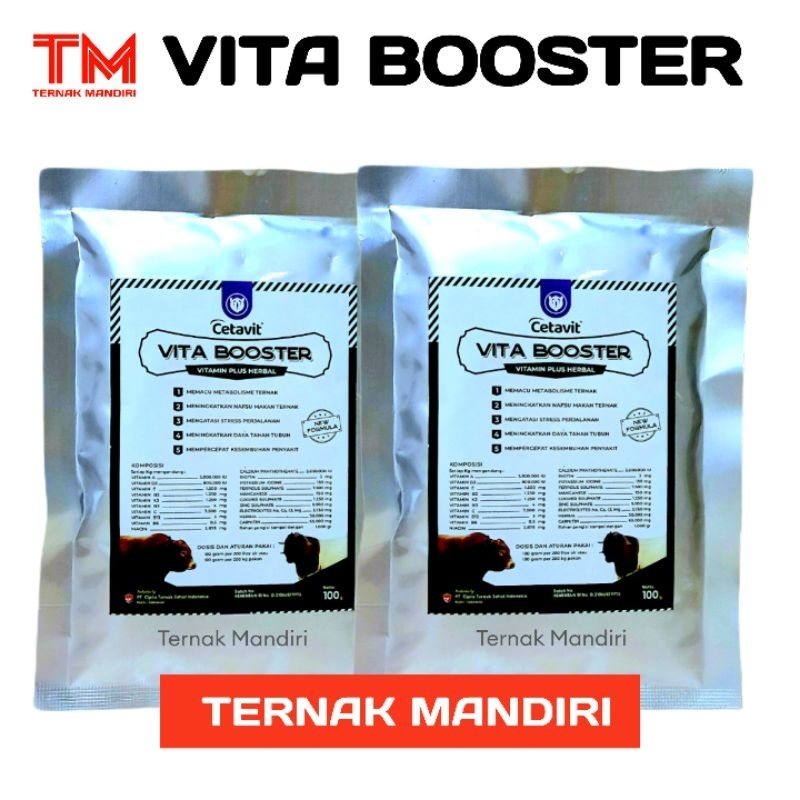 Vita booster 100g vitamin dosis tinggi untuk sapi kambing dan domba