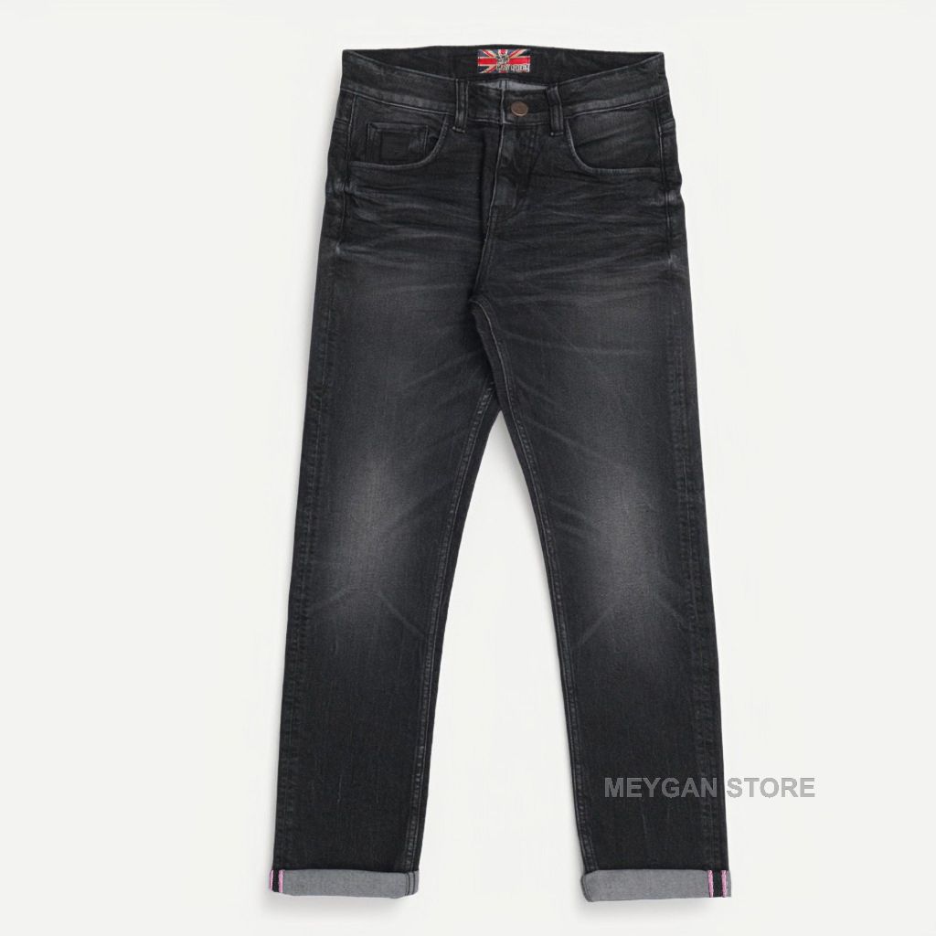 Celana Denim Pria original 100% Jeans Bahan Karet melar streach pensil Slimfit panjang selvegde