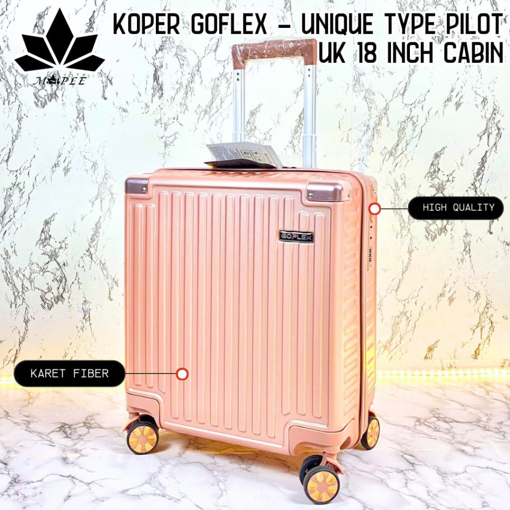 [PENGIRIMAN LUAR MAKASSAR] PREMIUM QUALITY KOPER 18 INCH UNIQUE TYPE KOPER PILOT KOPER GOFLEX/TRAVEL
