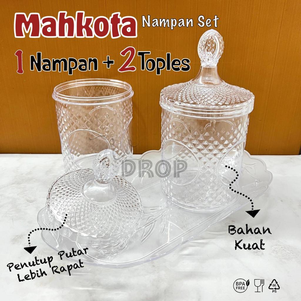 Toples Set Mahkota NP281/Toples Set Nampan/Toples Set Acrylic/Toples Serba Guna/Toples Lebaran/Tople