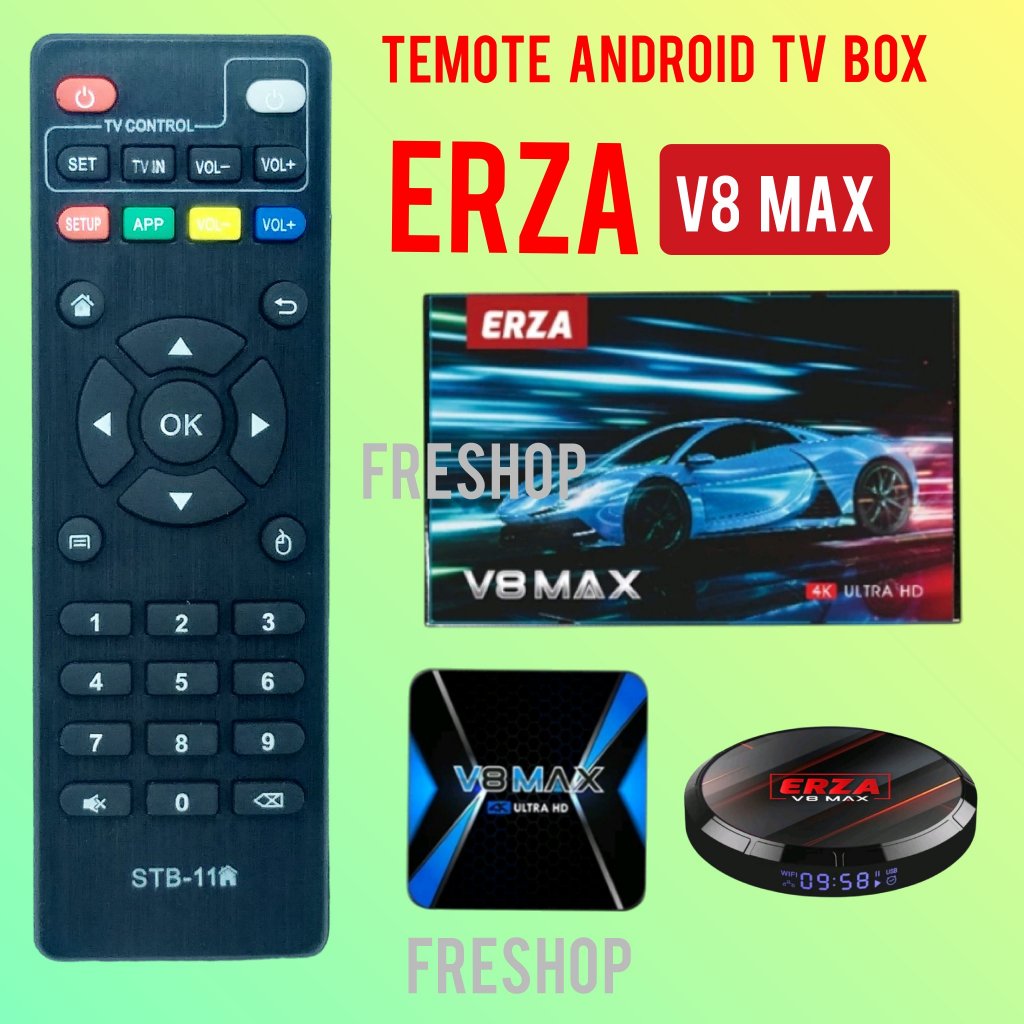 remote anroid tv box erza v8 max remot stb set top box