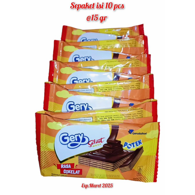 

GERY SALUUT POTEK ISI 10 PCS | GERRY RASA COKELAT | GERRY GARUDA FOOD