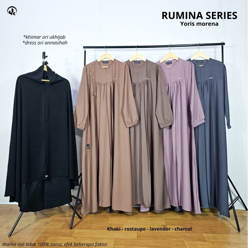 Gamis Rumina set Khimar cadar syar'i ORI annashihah