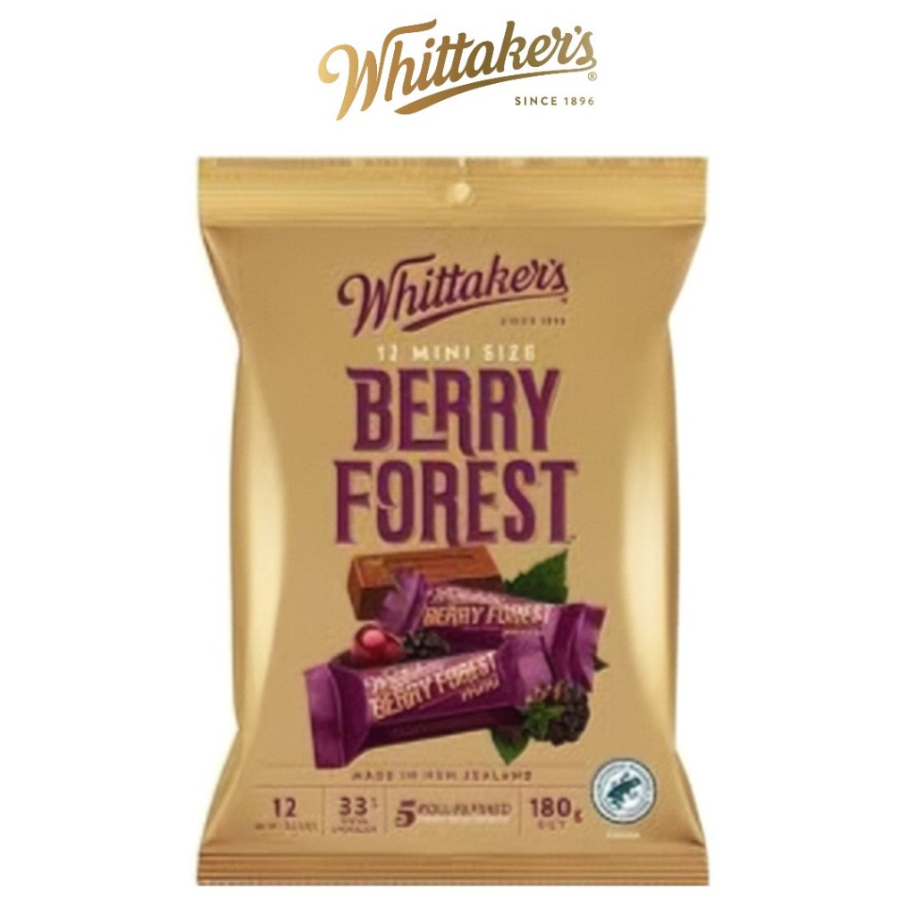 

Whittakers Mini Slab Chocolate Berry Forest 180gr Whittaker's original cokelat