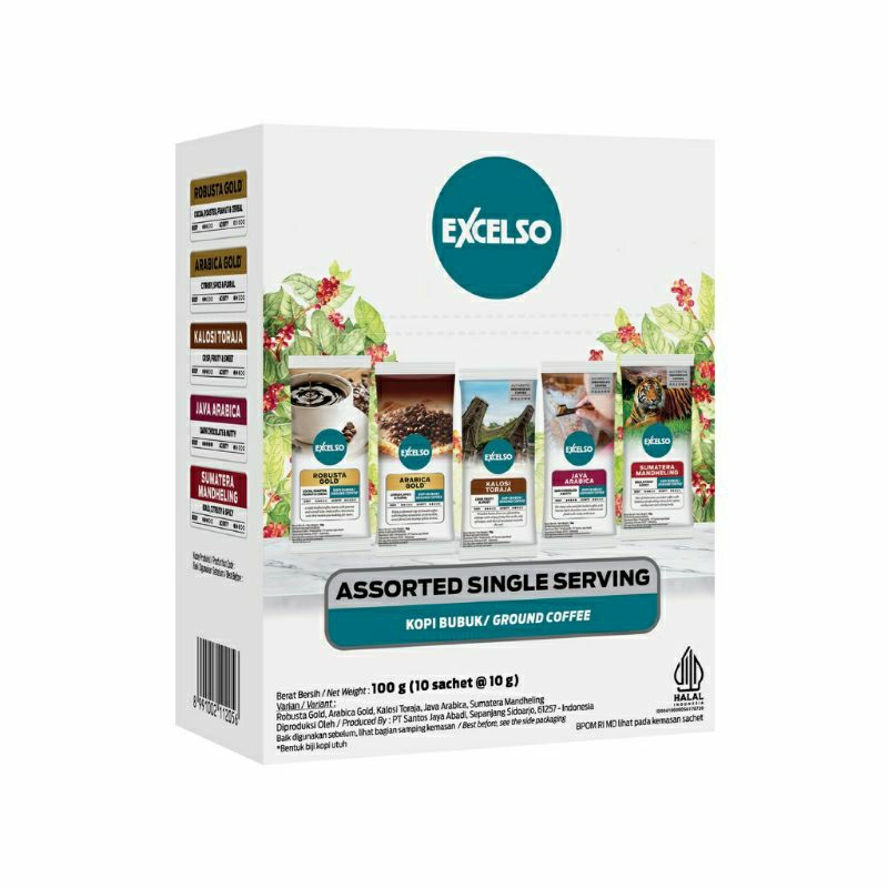 

Excelso Kopi Single Serving Assorted 5 Varian Rasa ( 10 Sch )