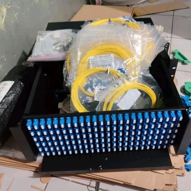 Otb 288 Core 4U Type LC UPC Lengkap Pigtail // Odf Rack 288 C Type LC UPC lengkap