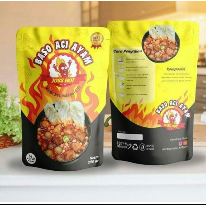 

baso aci + bakso ayam (pedas) TERMURAH