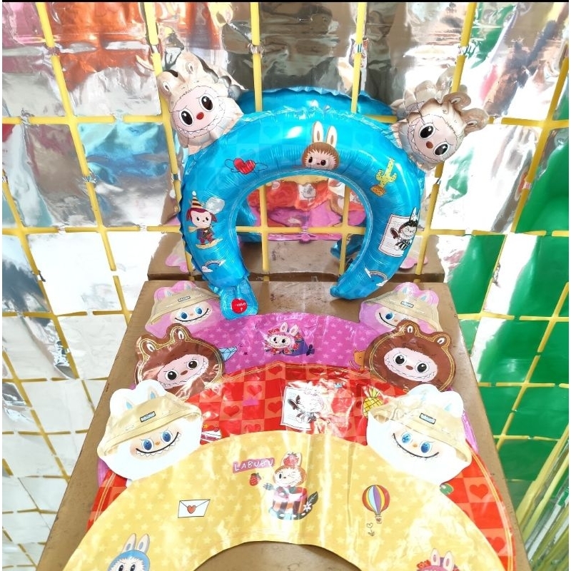 Balon Bando Labubu Topi Ulang Tahun Karakter Labubu Monster Topi Ultah Anak